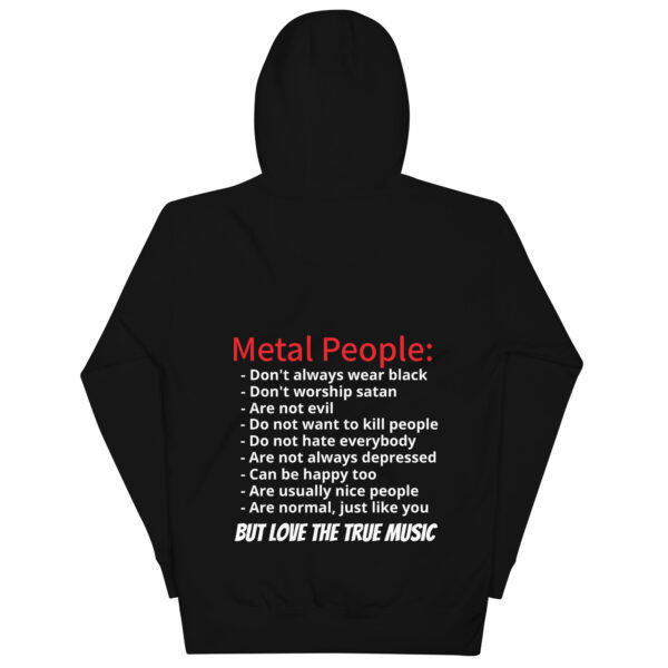 Unisex-Kapuzenpullover Metal People – Bild 5