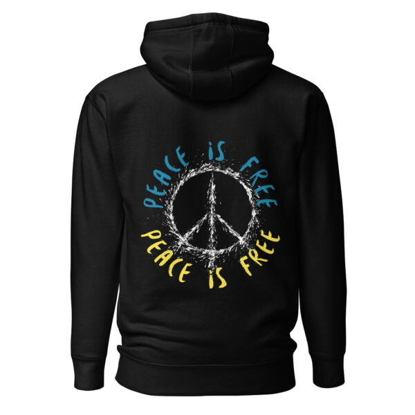 Unisex-Kapuzenpullover Peace is free – Bild 3