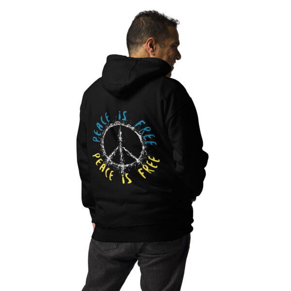 Unisex-Kapuzenpullover Peace is free – Bild 4