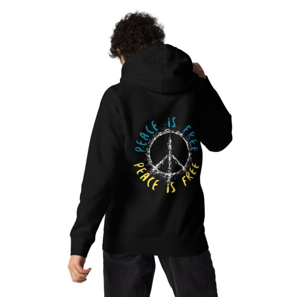 Unisex-Kapuzenpullover Peace is free – Bild 12