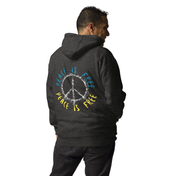 Unisex-Kapuzenpullover Peace is free – Bild 8