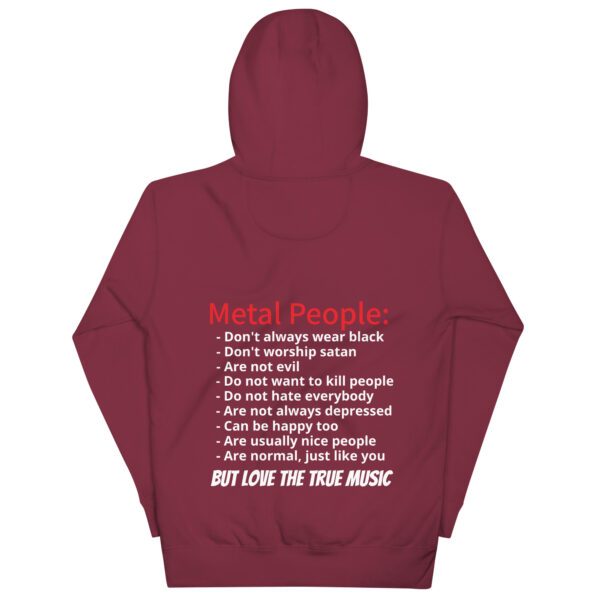 Unisex-Kapuzenpullover Metal People – Bild 13