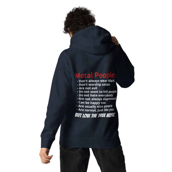 Unisex-Kapuzenpullover Metal People – Bild 7