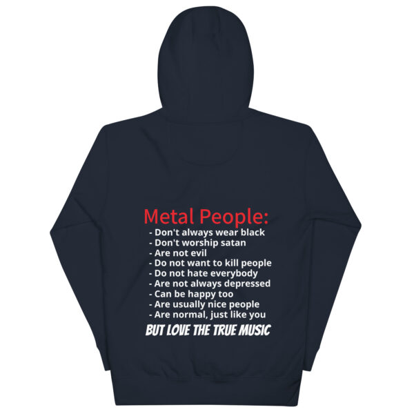 Unisex-Kapuzenpullover Metal People – Bild 9