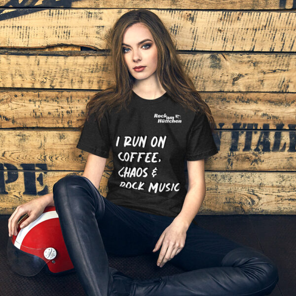 Unisex-T-Shirt Coffee and Chaos – Bild 4